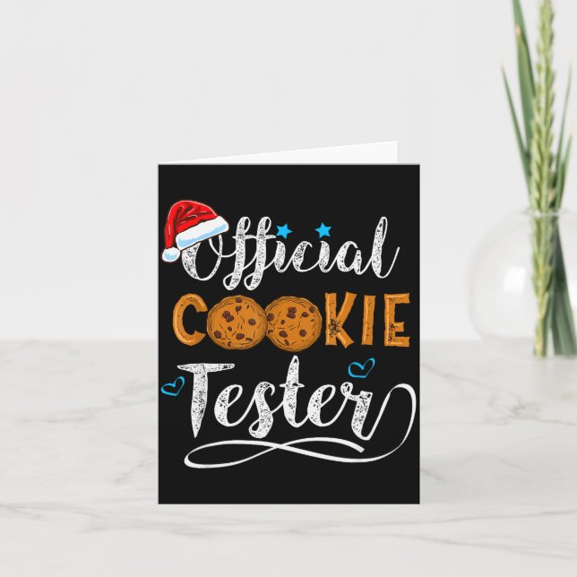 Cookie Tester Christmas Baking Team  Card (Front)