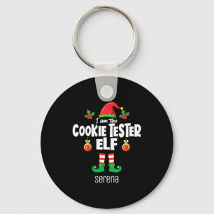 Cookie Tester Elf Family Matching Christmas Name Key Ring