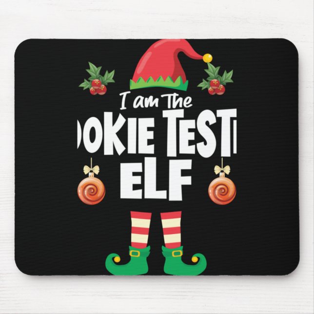 Cookie Tester Elf Family Matching Christmas Name T Mouse Pad (Front)