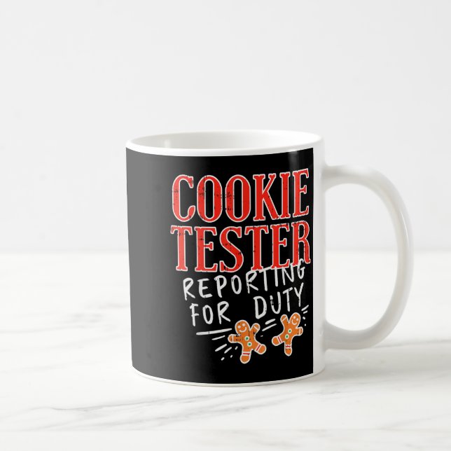 Cookie Tester Rerting Duty Funny Christmas Xmas Ki Coffee Mug (Right)