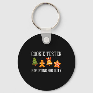 Cookie Tester Rerting Duty Funny Christmas Xmas Ki Key Ring