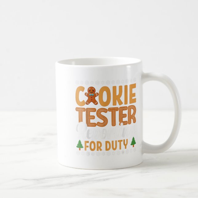 Cookie Tester Rerting For Duty  Coffee Mug (Right)
