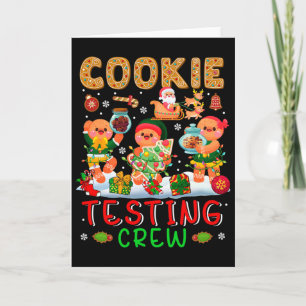 Cookie Testing Crew Xmas Three Cookies Santa Sleig Card
