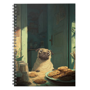 Cookie Thief Pug Spiral Notebook