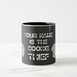 Cookie Thief "Your Name" Two-Tone Coffee Mug