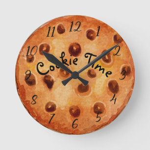 Cookie Time Chocolate Chip Round Clock