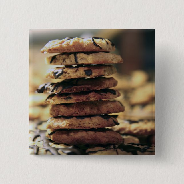 cookie tower 15 cm square badge (Front)