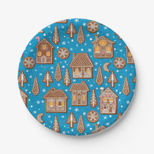 Cookie town paper plate