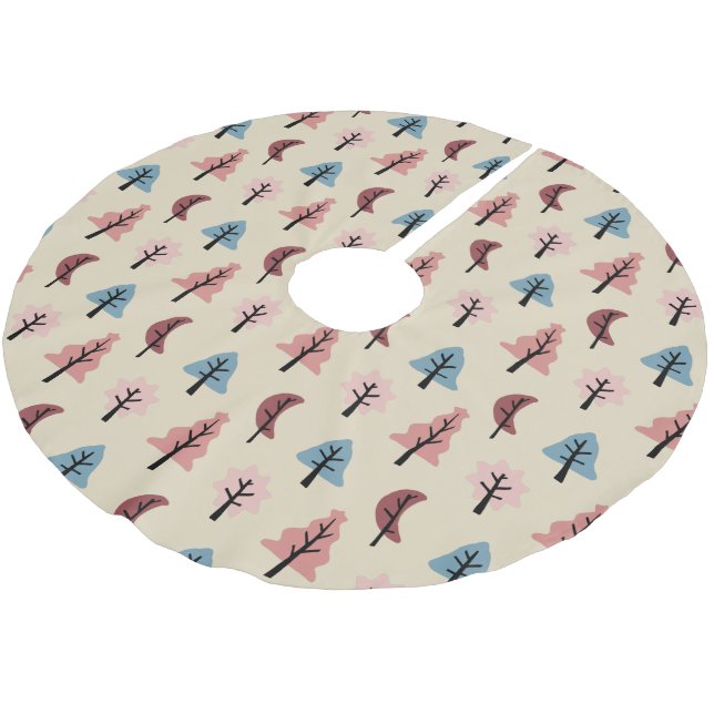 Cookie Tree Pastel Pink Pattern  Brushed Polyester Tree Skirt (Angled)