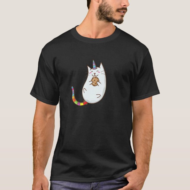 Cookie Unicorn Cat T-Shirt (Front)