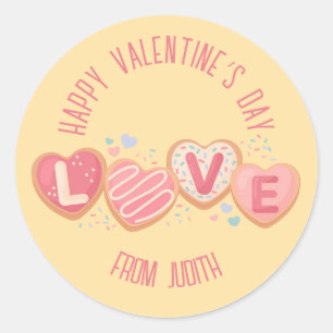 Cookie Valentine Treat Sticker