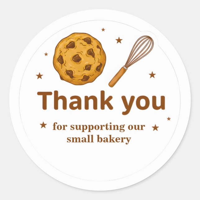 Cookie & Whisk Bakery Thank You Sticker (Front)