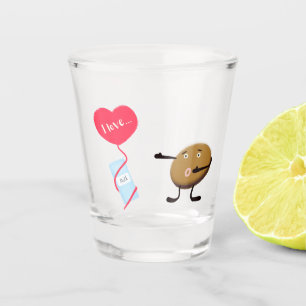 Cookie with milk shot glass