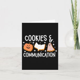 Cookies & Communication Funny Halloween Design Card