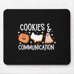 Cookies & Communication Funny Halloween Design Mouse Pad