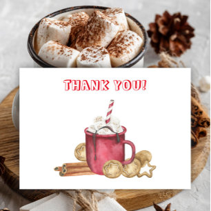 Cookies and cocoa baby shower Thank you  Card
