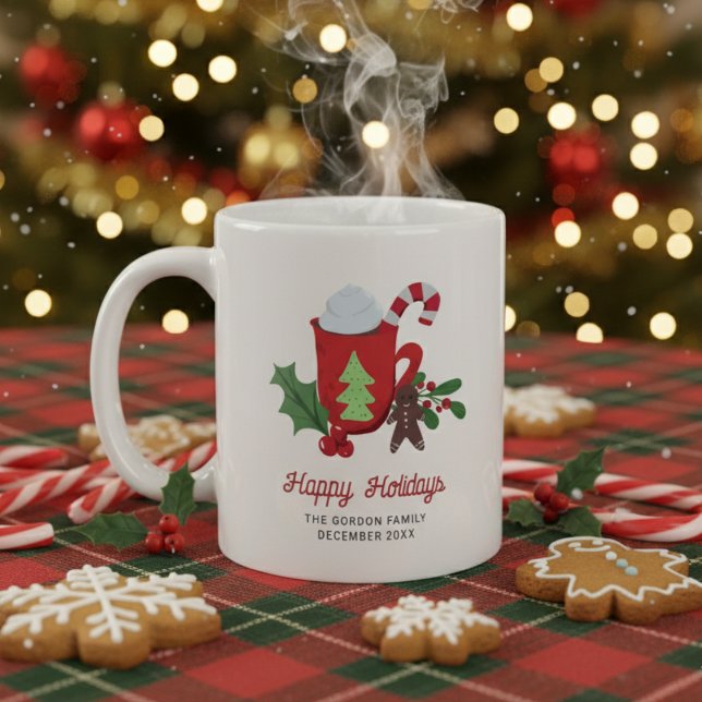 Cookies and Cocoa Christmas Custom Holidays Cute Coffee Mug (Creator Uploaded)
