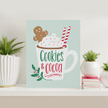 Cookies and Cocoa Christmas Decor Faux Canvas<br><div class="desc">Preserve the precious moments with personalised wall decor. Makes a great gift!</div>