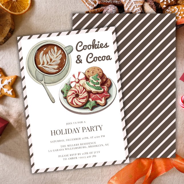 Cookies and Cocoa Cosy Christmas Holiday Party  Invitation (Creator Uploaded)