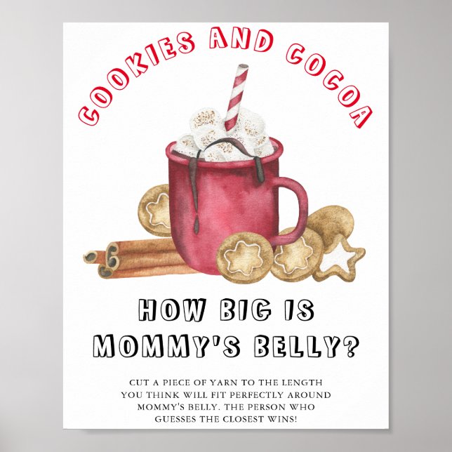 COOKIES AND COCOA How big is mummy's belly game  Poster (Front)