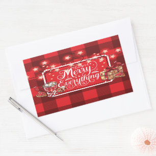 Cookies and Cocoa Merry Christmas Rectangular Sticker