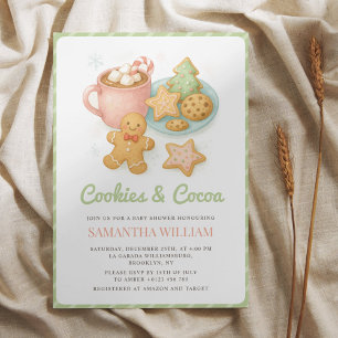 Cookies and Cocoa Winter Baby Shower Invitation