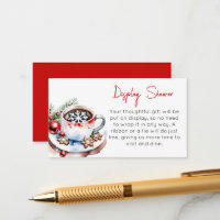 Cookies and cocoa winter Christmas display shower