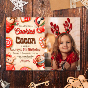 Cookies and Cocoa - with Photo  Invitation