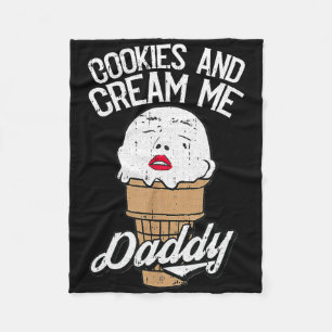 Cookies And Cream Me Daddy Halloween Fleece Blanket