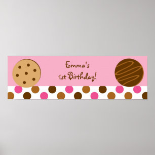 Cookies and Milk Baby Shower Banner Sign
