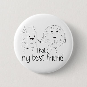 Cookies and Milk - Best Friends 6 Cm Round Badge