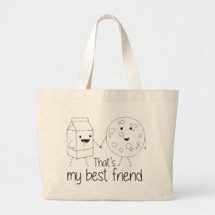 Cookies and Milk - Best Friends Large Tote Bag