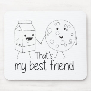 Cookies and Milk - Best Friends Mouse Pad