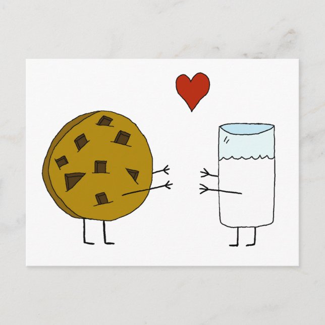 Cookies and Milk Postcard (Front)