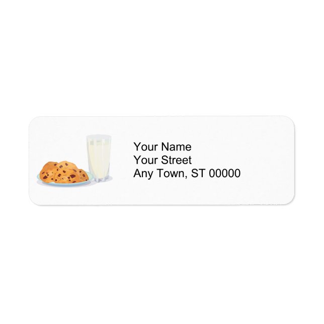 cookies and milk return address label (Front)