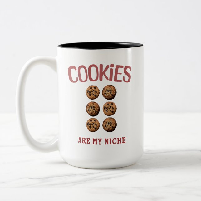 Cookies are my Niche Two-Tone Coffee Mug (Left)