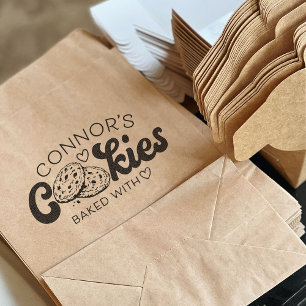 Cookies Backed With Love Heart Custom Name Self-inking Stamp