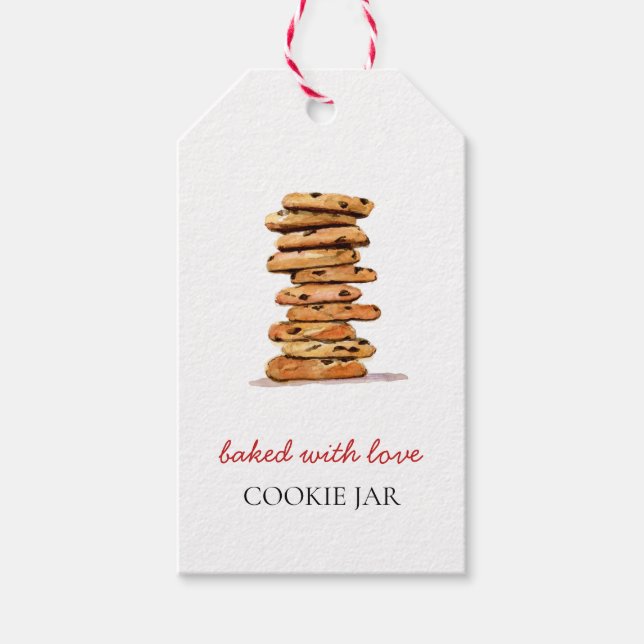 Cookies bakery watercolor gift tags (Front)