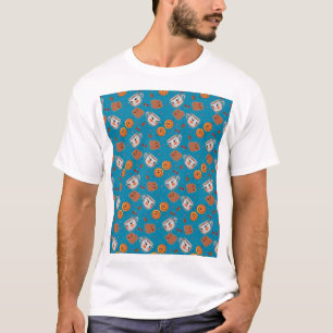 Cookies, buns: blue background pattern T-Shirt