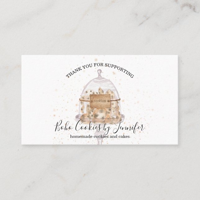 Cookies Cakes Bakery Business Card (Front)