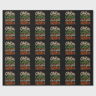 Cookies, carols, and controlled mayhem fun Christm Wrapping Paper
