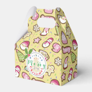 Cookies Christmas Yellow Favour Box