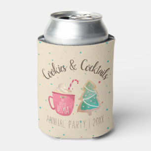 Cookies & Cocktails Christmas Holiday Party Favour Can Cooler