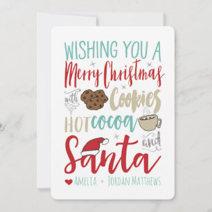 Cookies, Cocoa and Santa Christmas Card