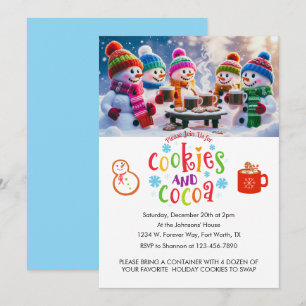 Cookies & Cocoa Cookie Exchange Personalised Invitation