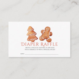 Cookies & Cocoa Holiday Baby Diaper Raffle Ticket Enclosure Card