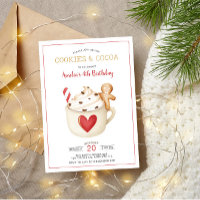 Cookies & Cocoa Hot Chocolate Red Mug Birthday