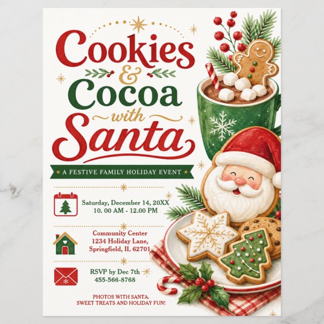 Cookies & Cocoa with Santa Flyer (Front)