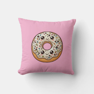 Cookies & Cream Donut Kawaii Cushion Pillow
