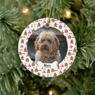 Cookies Custom Pet Puppy Dog Photo Ceramic Ornament